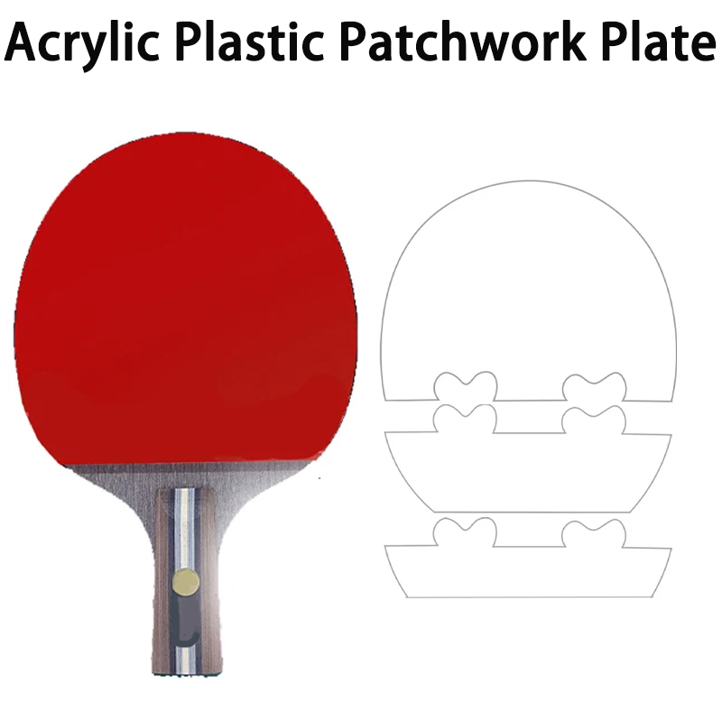 Table Tennis Paddle Set - Acrylic Plastic Patchwork Plate for Mounting