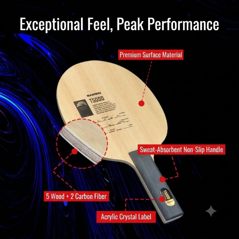 1pcs SANWEI T5000 Table Tennis - огляд і ціна Table Tennis Player
